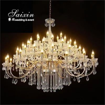 Fábrica a granel Lustres de cristal de metal para decoração de casamento