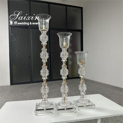 Fábrica por atacado 3 Pcs Alto Conjunto novo porta-velas Para Decoração de mesa de casamento evento