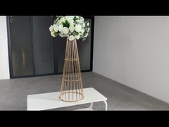 Venda quente peça central do casamento ouro metal florestal