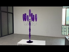 Novo candelabro de cristal roxo forjado